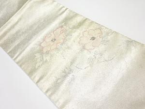 リサイクル　花模様刺繍名古屋帯